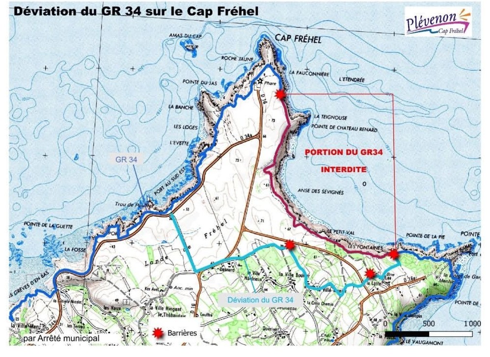 Plan officiel déviation Mairie Plévenon