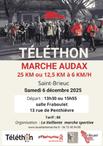 Marche Audax Téléthon Saint-Brieuc